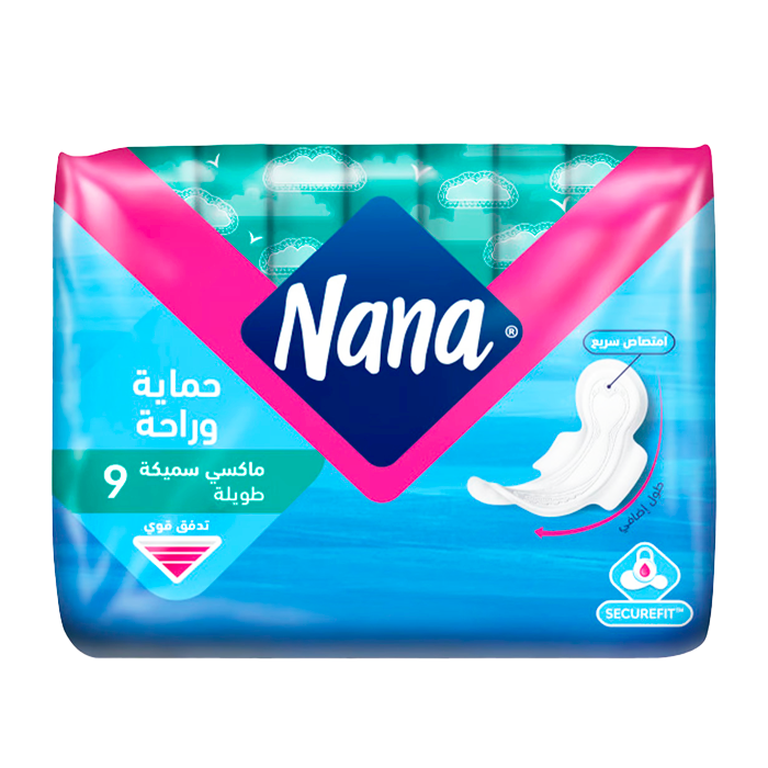 NANA Carré Serviettes Hygiéniques Vert